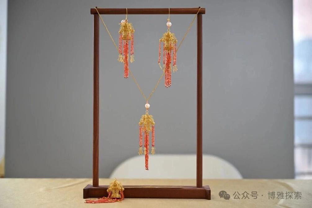花丝镶嵌宫灯流苏首饰套装
